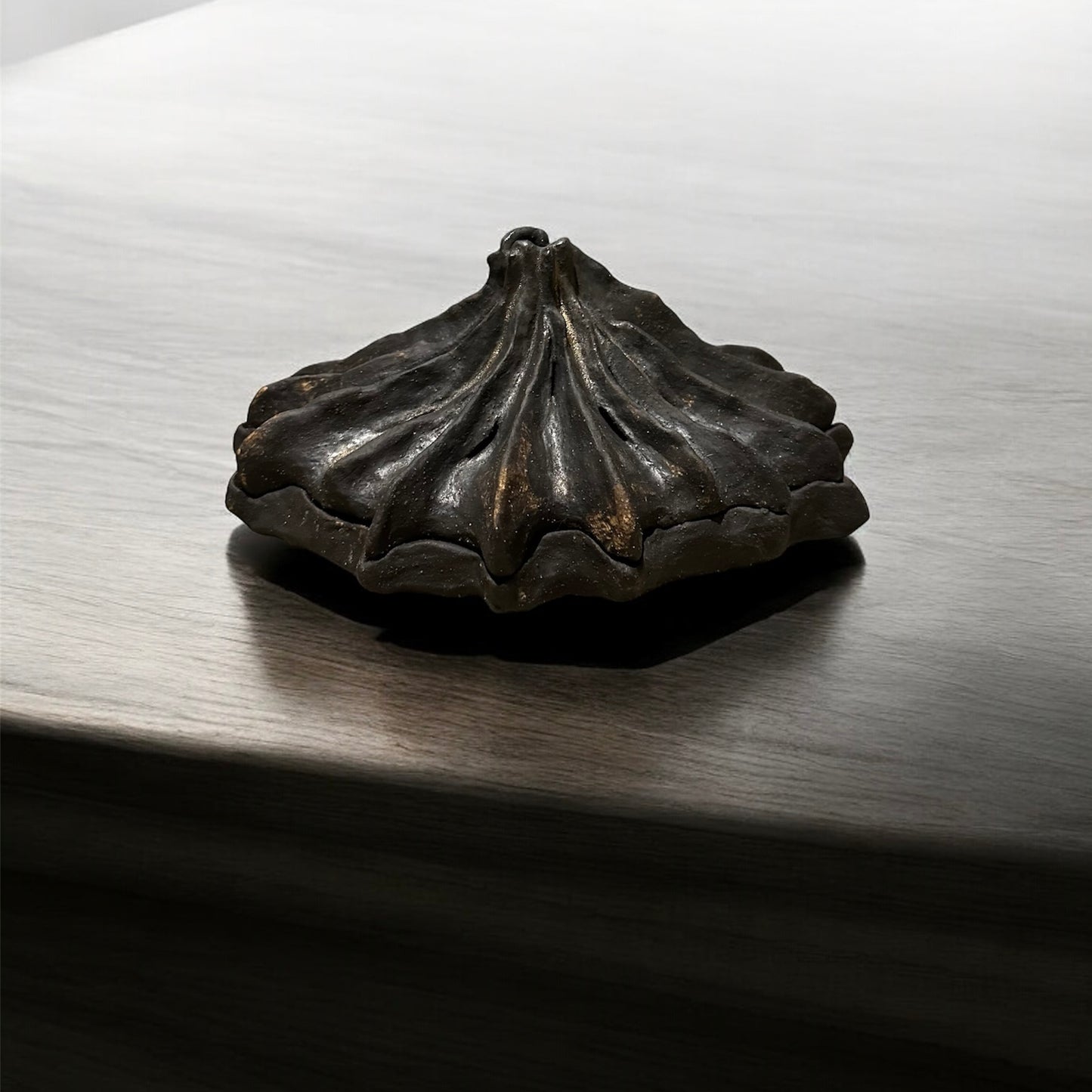《 好人製陶 》三件式手工陶瓷香座 黑霧火山