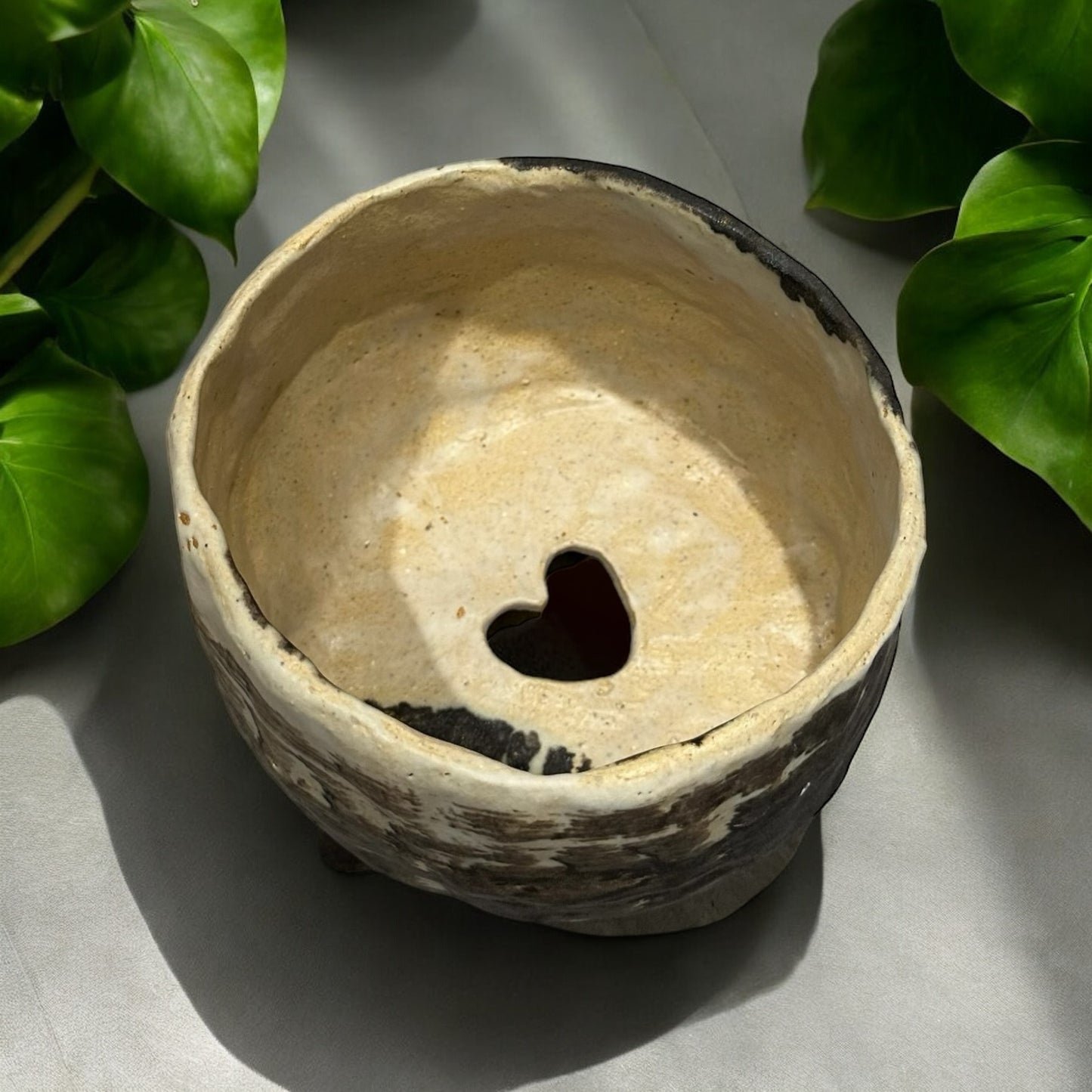 《 好人製陶 》手工陶盆 仲夏褐