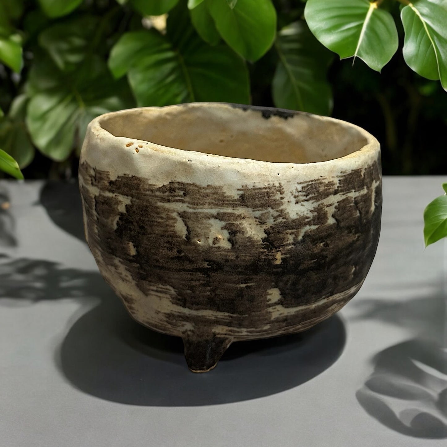 《 好人製陶 》手工陶盆 仲夏褐