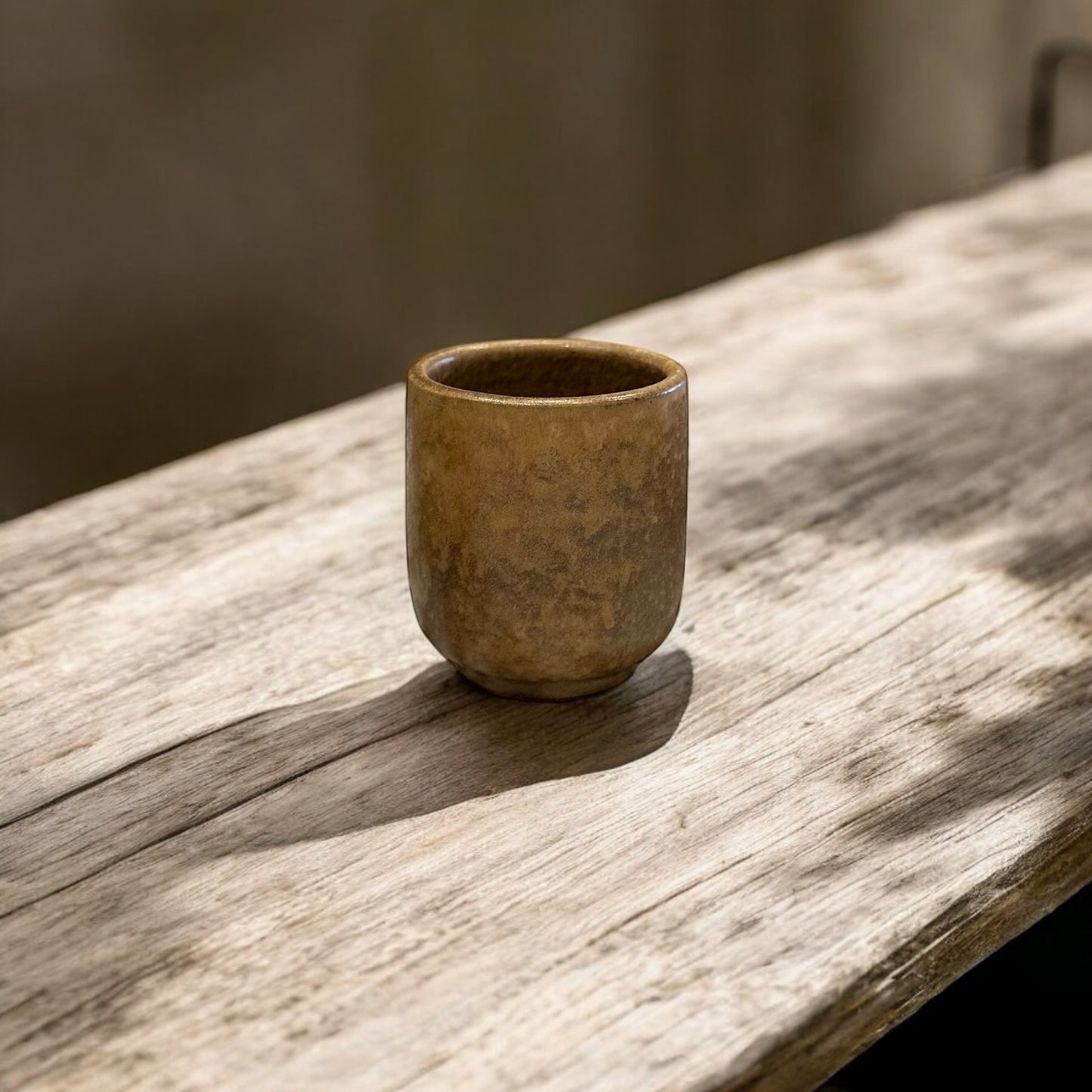 《 添興窯 》 手工陶杯 咖啡霧金