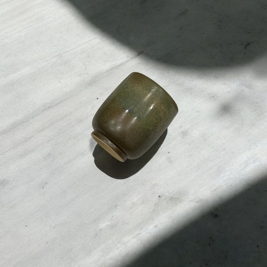 "Tianxing Kiln" Handmade Pottery Cup ( Olive Green )
