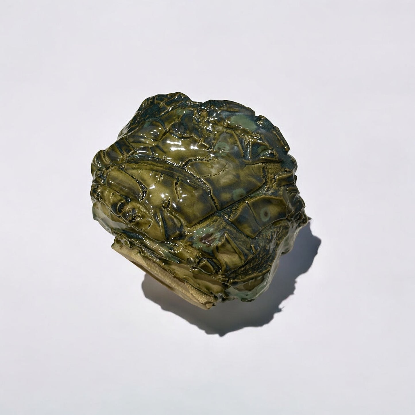 《 好人製陶 》 手工陶盆 荒岩綠晶