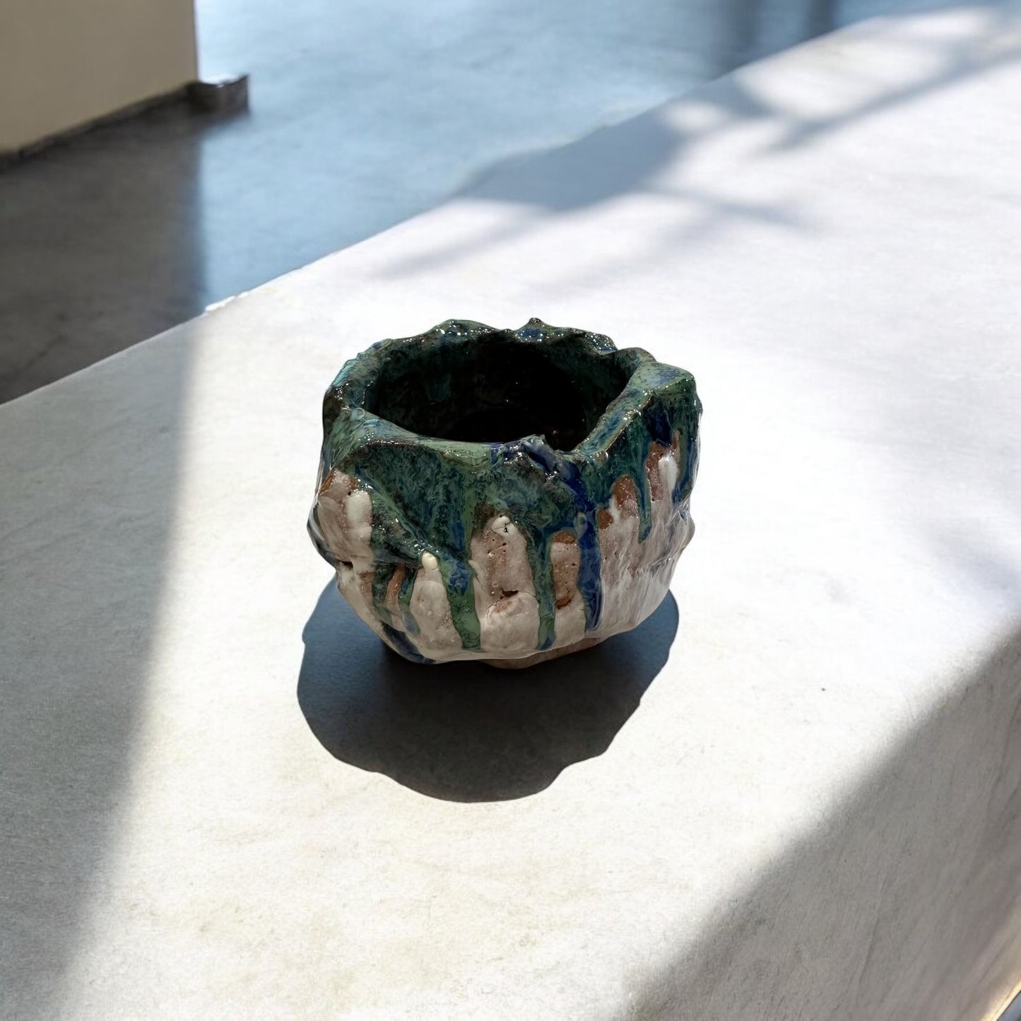 《 好人製陶 》手工盆器 藍釉之雲
