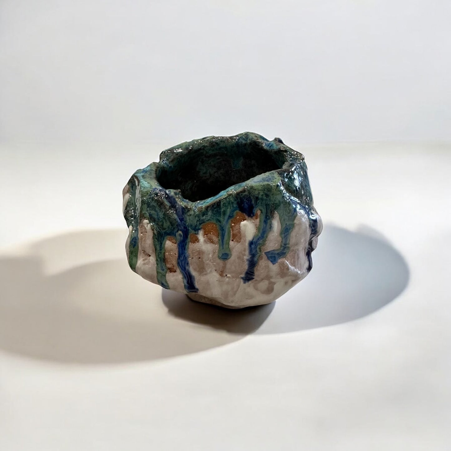 《 好人製陶 》手工盆器 藍釉之雲