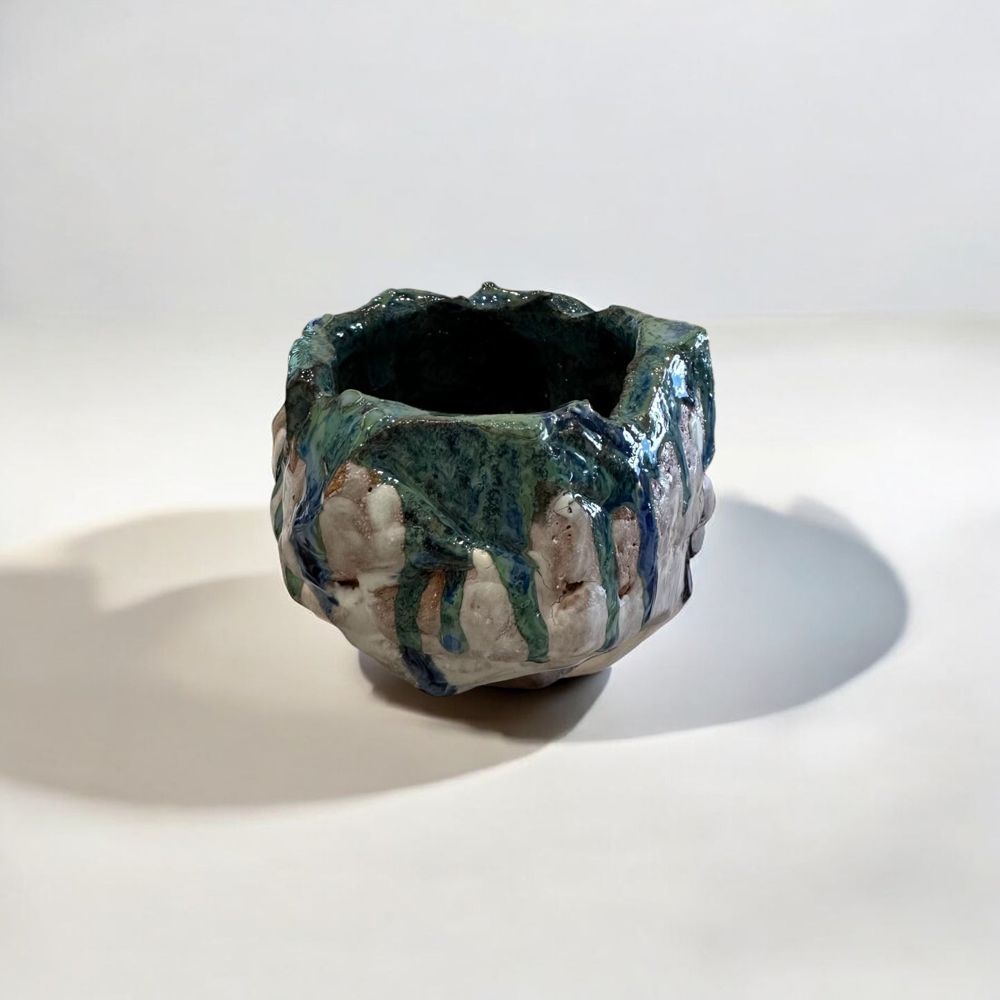 《 好人製陶 》手工盆器 藍釉之雲