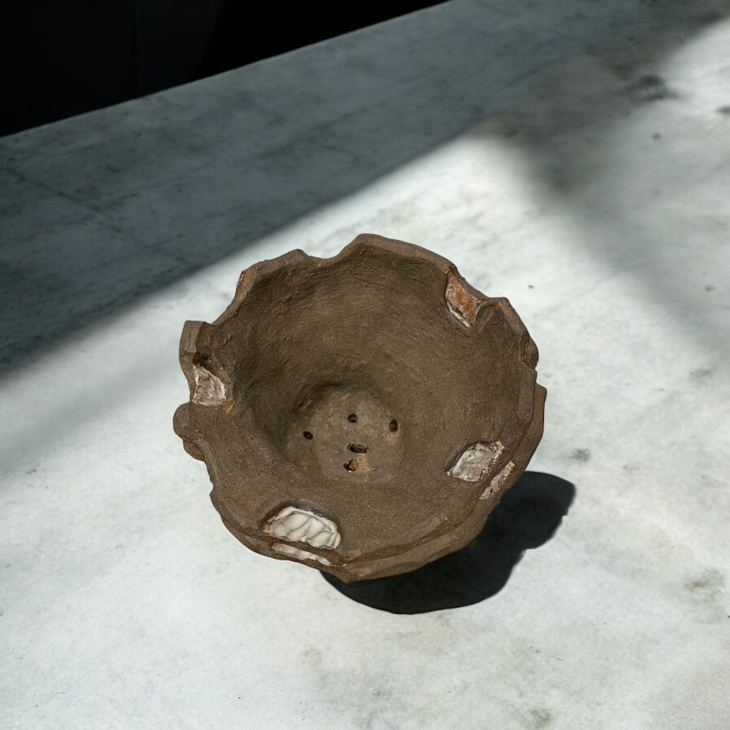 《 好人製陶 》 手工盆器 白痕棕土