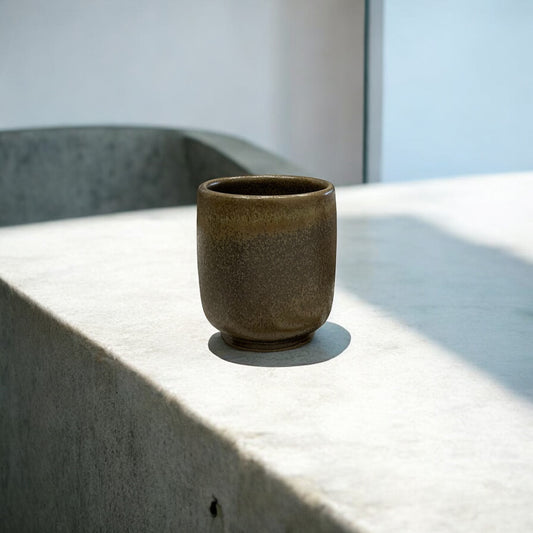 《 添興窯 》 手工陶杯 橄欖咖啡