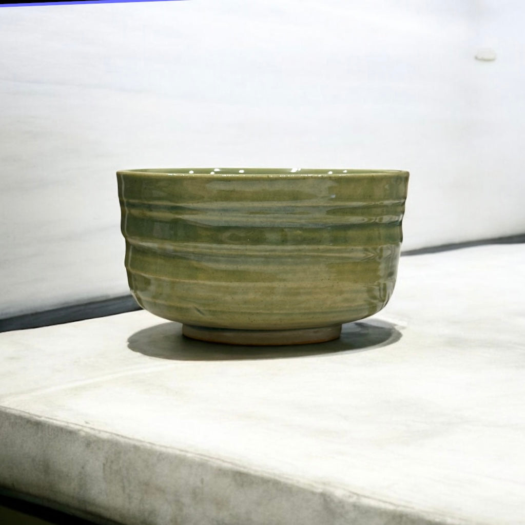 《 吉時雨陶藝 》 手工茶碗 抹茶奶綠