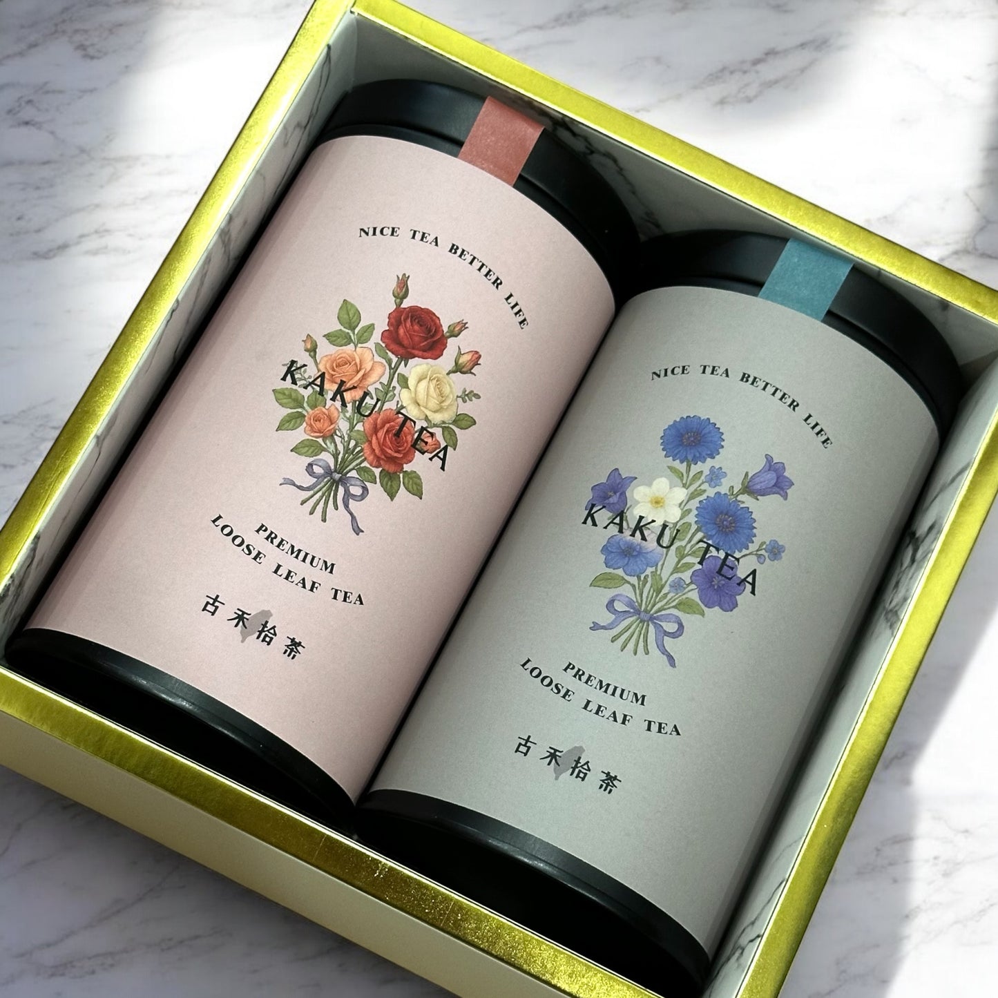 【限量茶罐】【茶葉禮盒】花語拾光 原葉臺灣茶罐