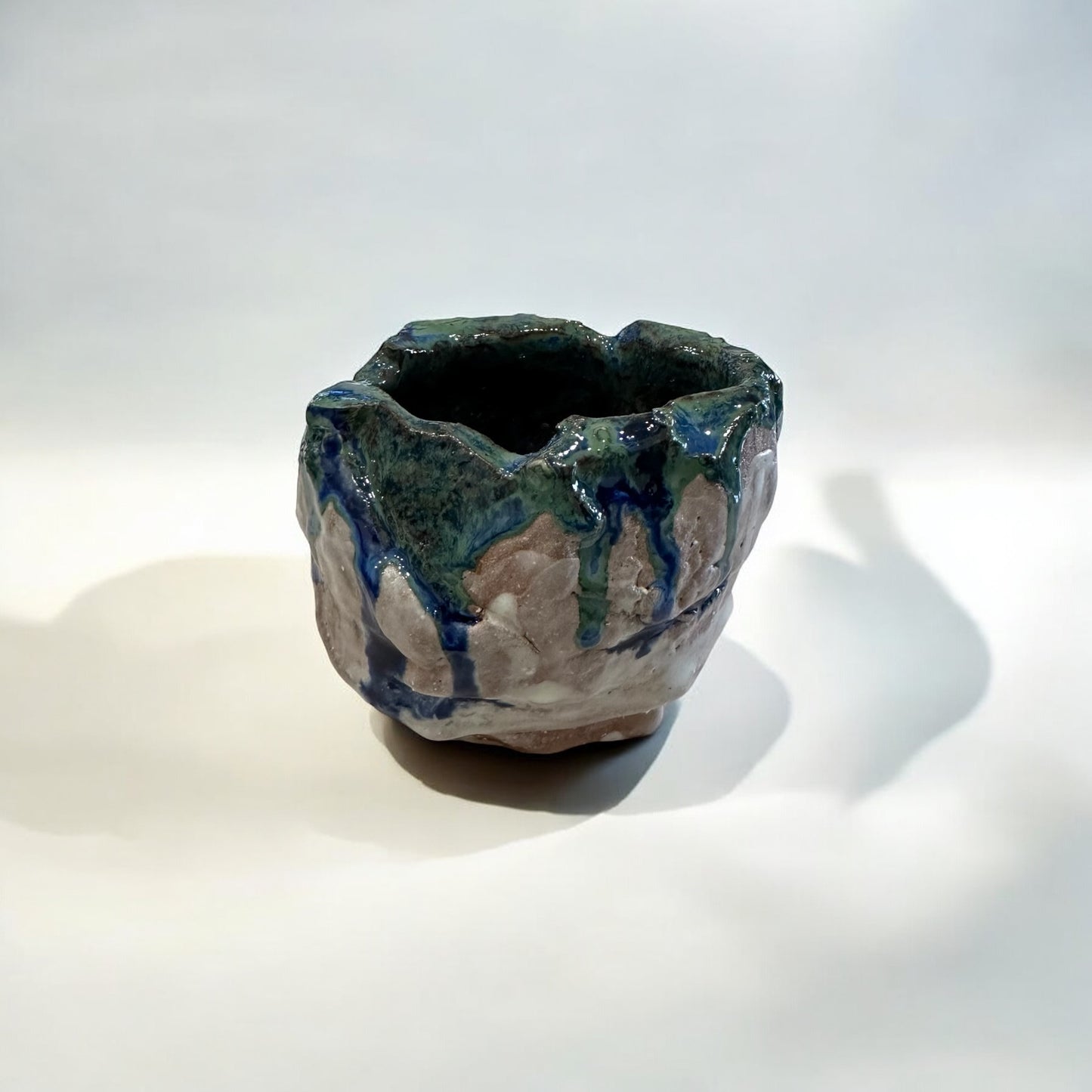 《 好人製陶 》手工盆器 藍釉之雲