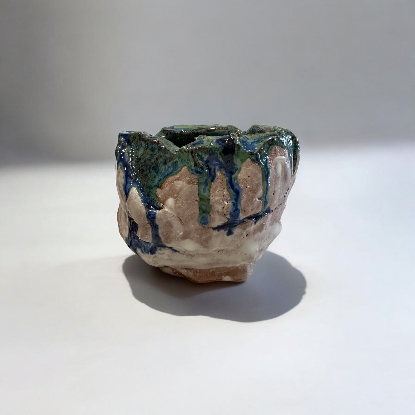 《 好人製陶 》手工盆器 藍釉之雲