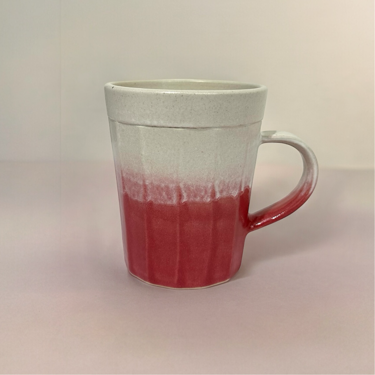 《 吉時雨陶藝 》手工馬克杯 豔陽紅