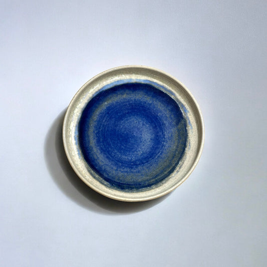 "JAEE" Handmade Pottery Plate ( Galaxy Blue )