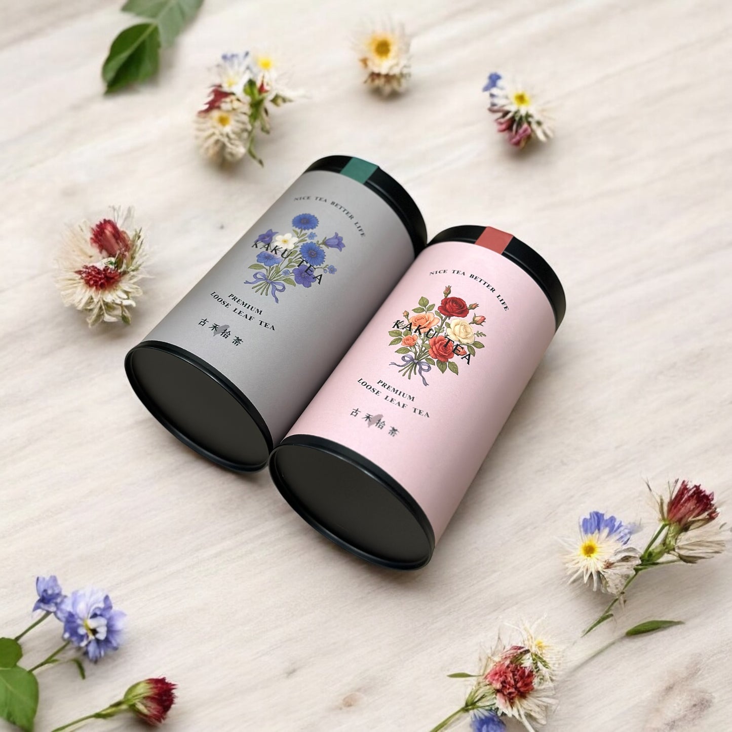 【限量茶罐】【茶葉禮盒】花語拾光 原葉臺灣茶罐