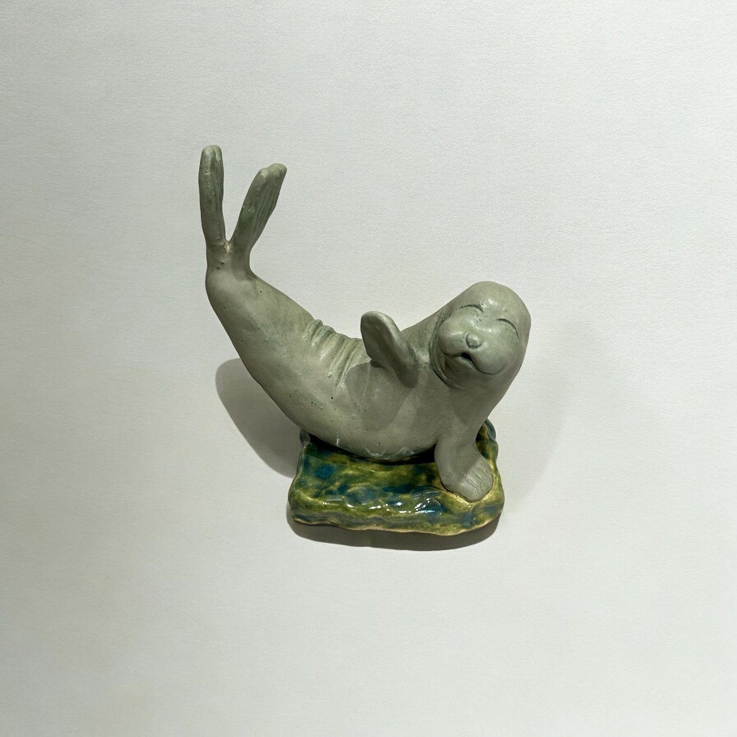 《 好人製陶 》手工陶瓷雕塑 戲水小海豹