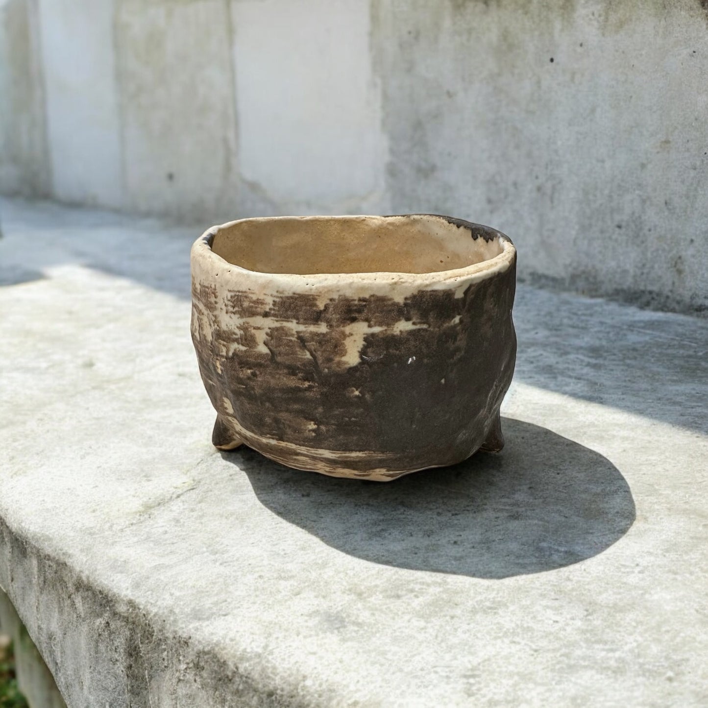 《 好人製陶 》手工陶盆 仲夏褐
