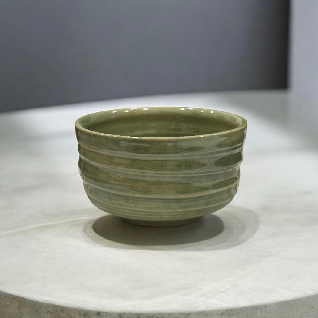 《 吉時雨陶藝 》 手工茶碗 抹茶奶綠