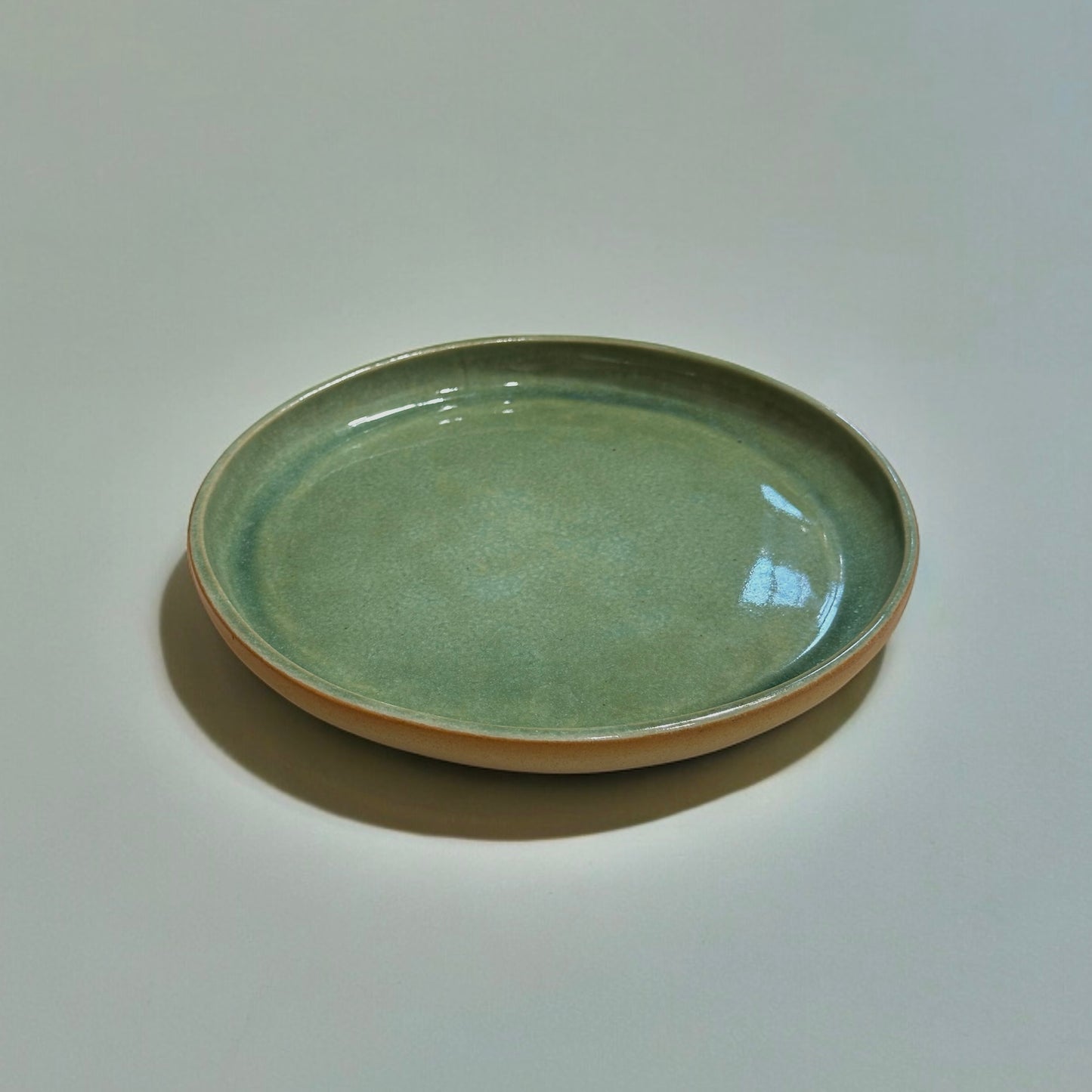 "JAEE" Handmade Pottery Plate ( Green )