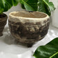 KAKU Ceramic" Handmade pottery Planter ( Brown )