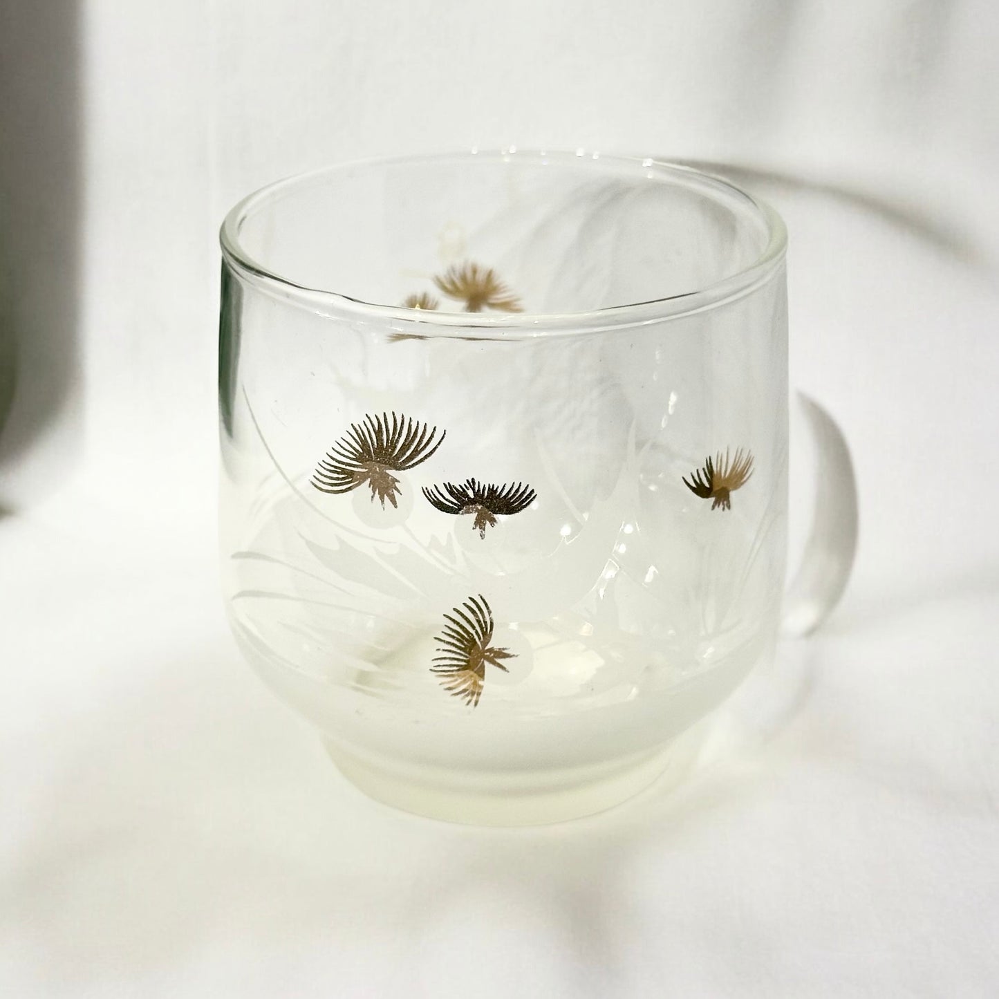 "Japanese cup" Glasscup ( Dandelion Pattern )