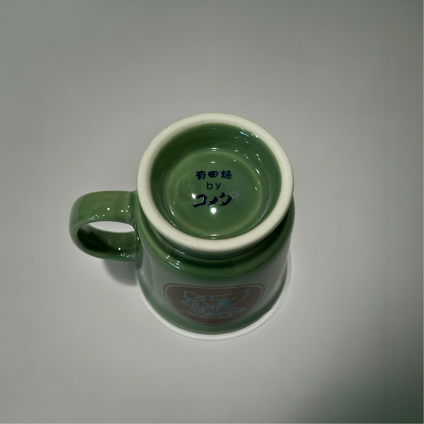 "Japanese Pottery" Komeda's Coffee cup ( green ) 