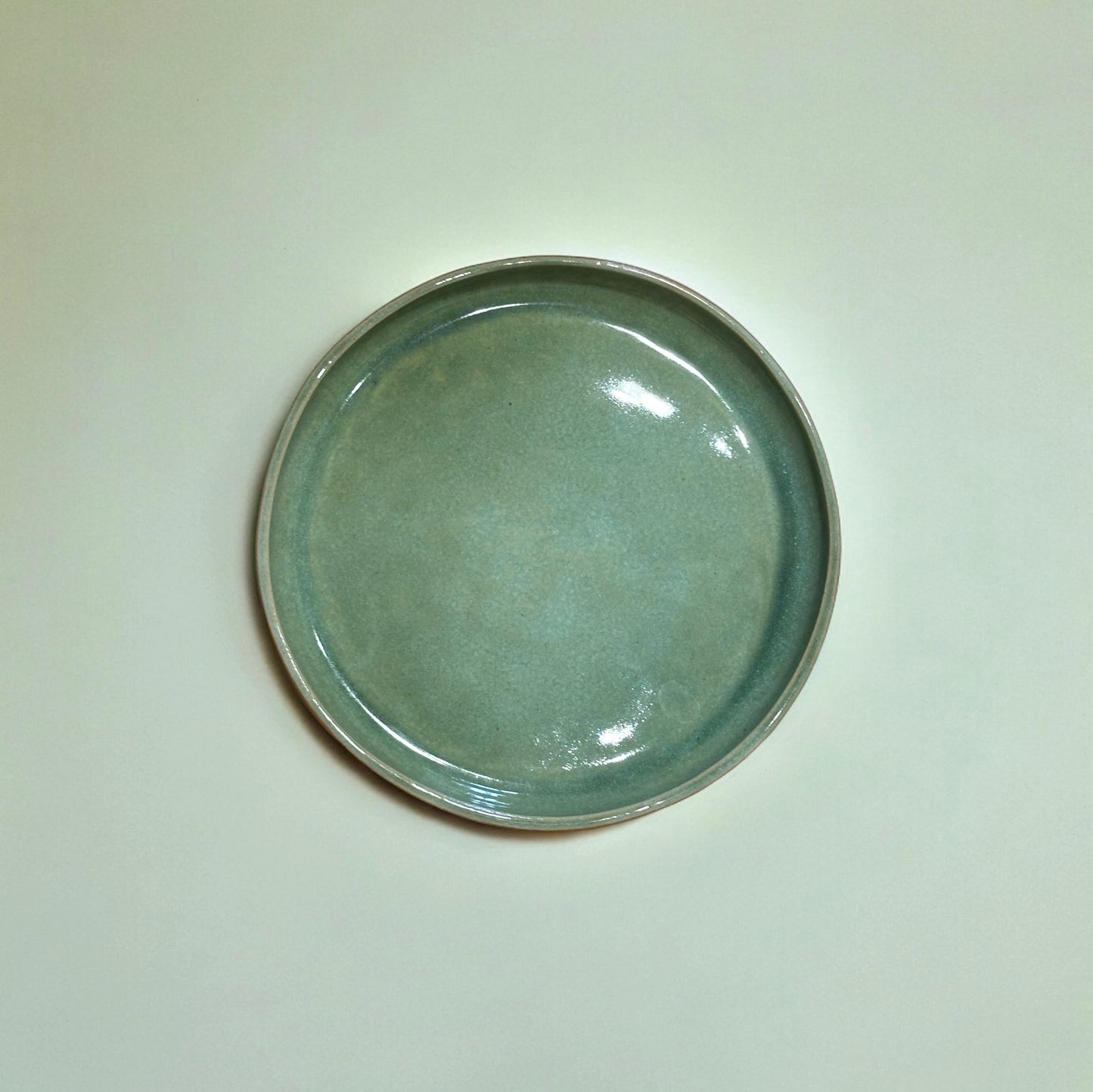 "JAEE" Handmade Pottery Plate ( Green )