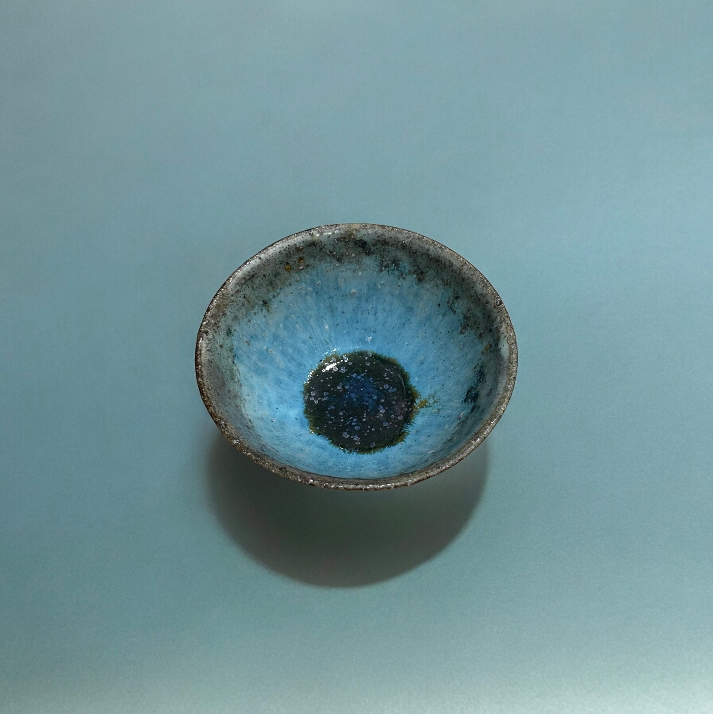 《 日本製陶 》手工茶碗 青花藍