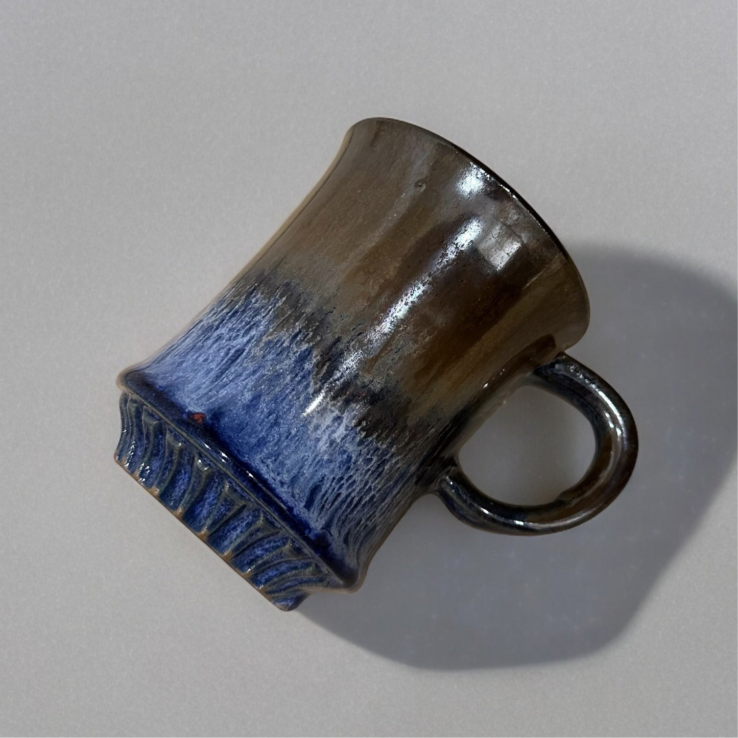 "Living Stone Ceramics" Handmade Pottery Mug ( Night Waterfall )