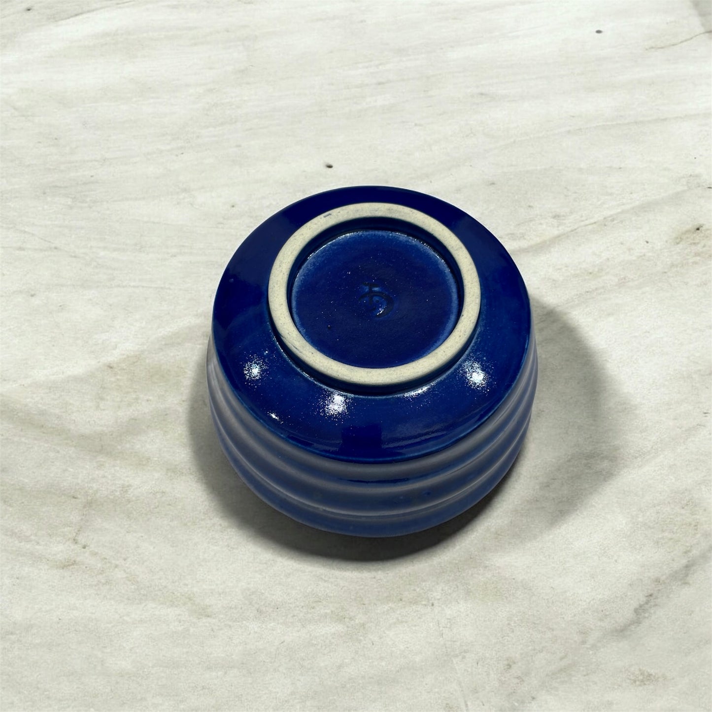 《 吉時雨陶藝 》 手工茶碗 海洋亮藍