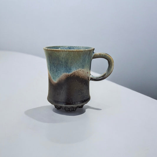 "Living Stone Ceramic" Handmade Pottery Mug ( SmokeBlue )